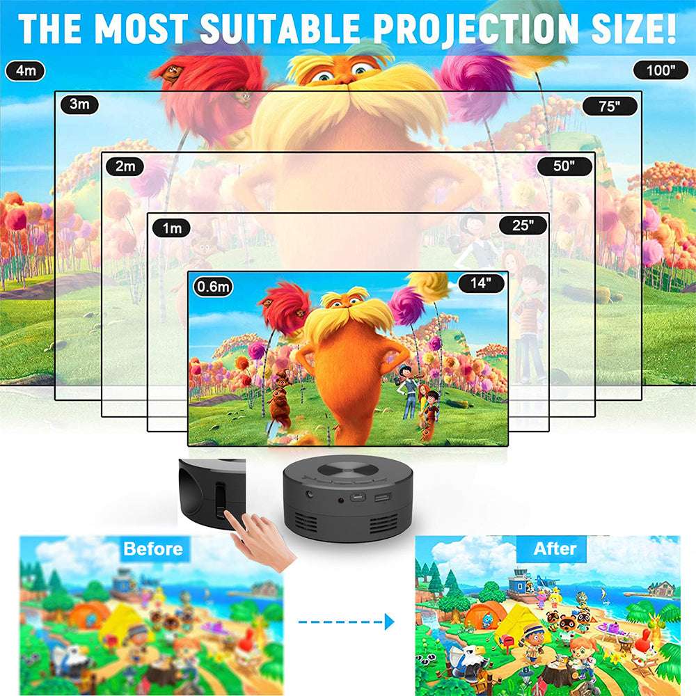 Mini Portable Projector,  pocket projector, handheld projector, mobile projector, pico projector, micro projectors, Nebula Mars 3 Air, portable projector, Rotatable Stand, Movie Projector 