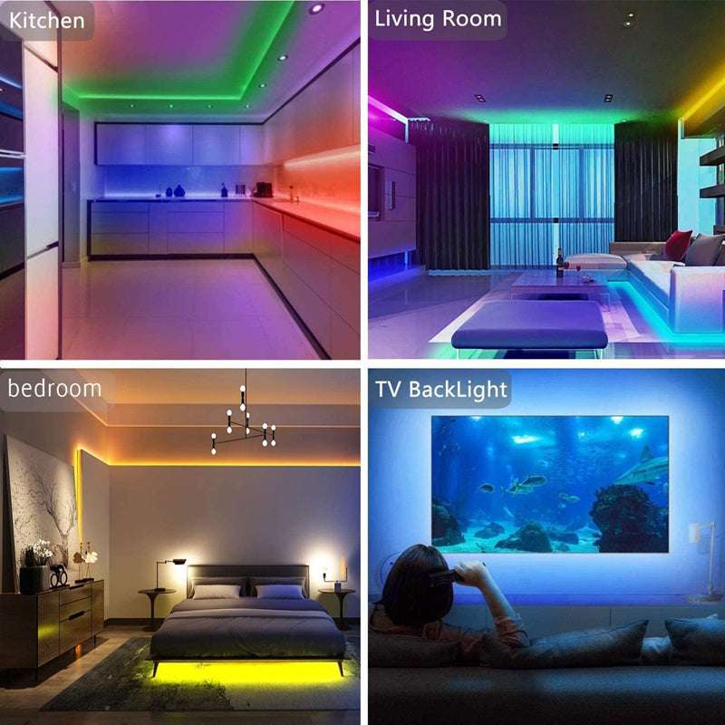 Smart LED Strip Lights, tape lights, LED ribbon lights, LED strip lights,  LED tape lights, 100ft RGBIC LED Strip Lights, WiZ Smart RGBIC LED Light Strip, Strip Lights, LED Lights for Bedroom WiFi