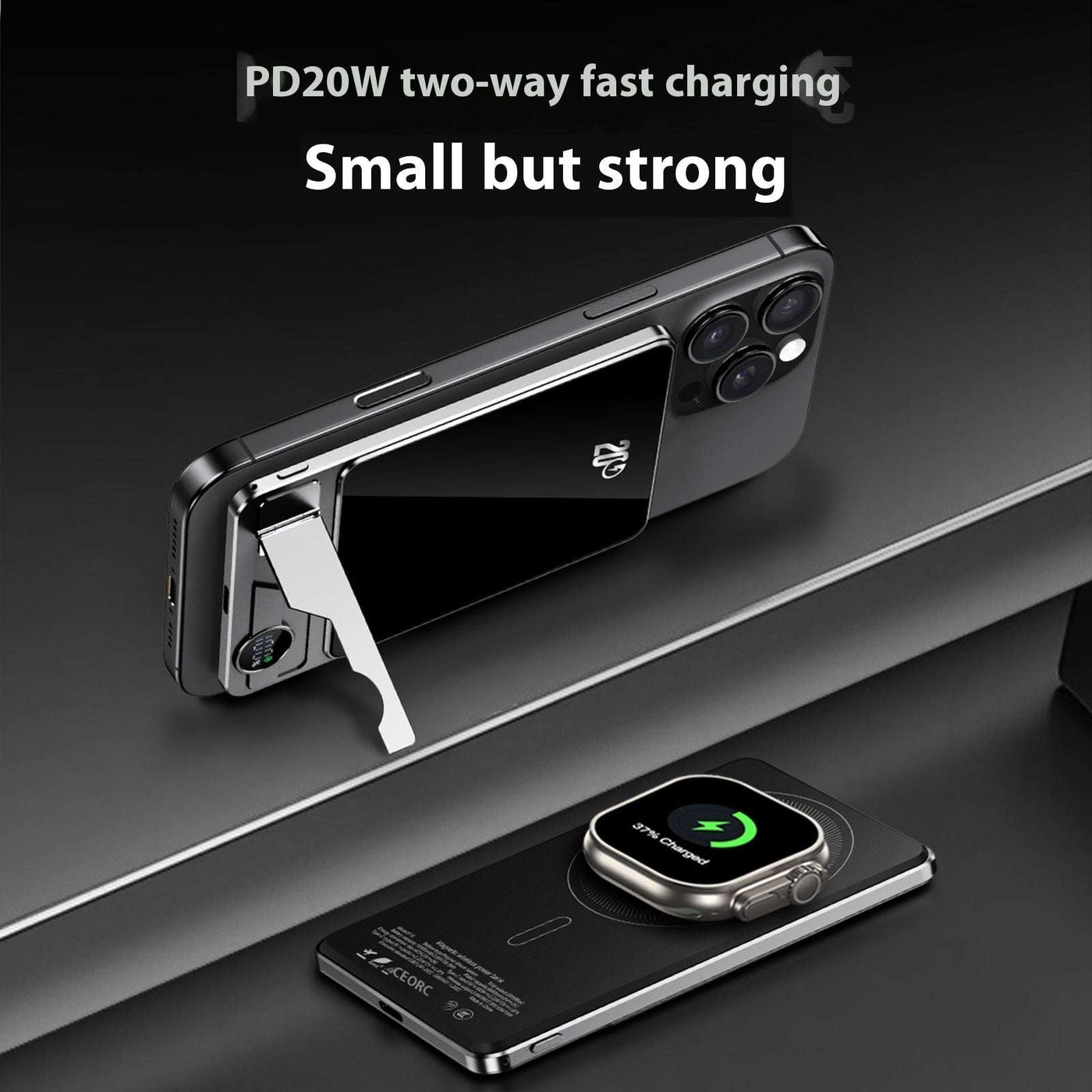 Magsafe Stand Magnetic Wireless Power Bank, Pro Convertible Magnetic Wireless Charging, MagSafe Charger Stand for Apple, Kickstand MagSafe Battery Pack, MagSafe power bank, magnetic wireless chargers, 